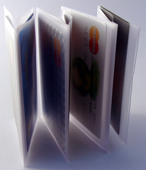 Plastic Wallet Inserts - Secretary 4 Page Credit Card Holder
