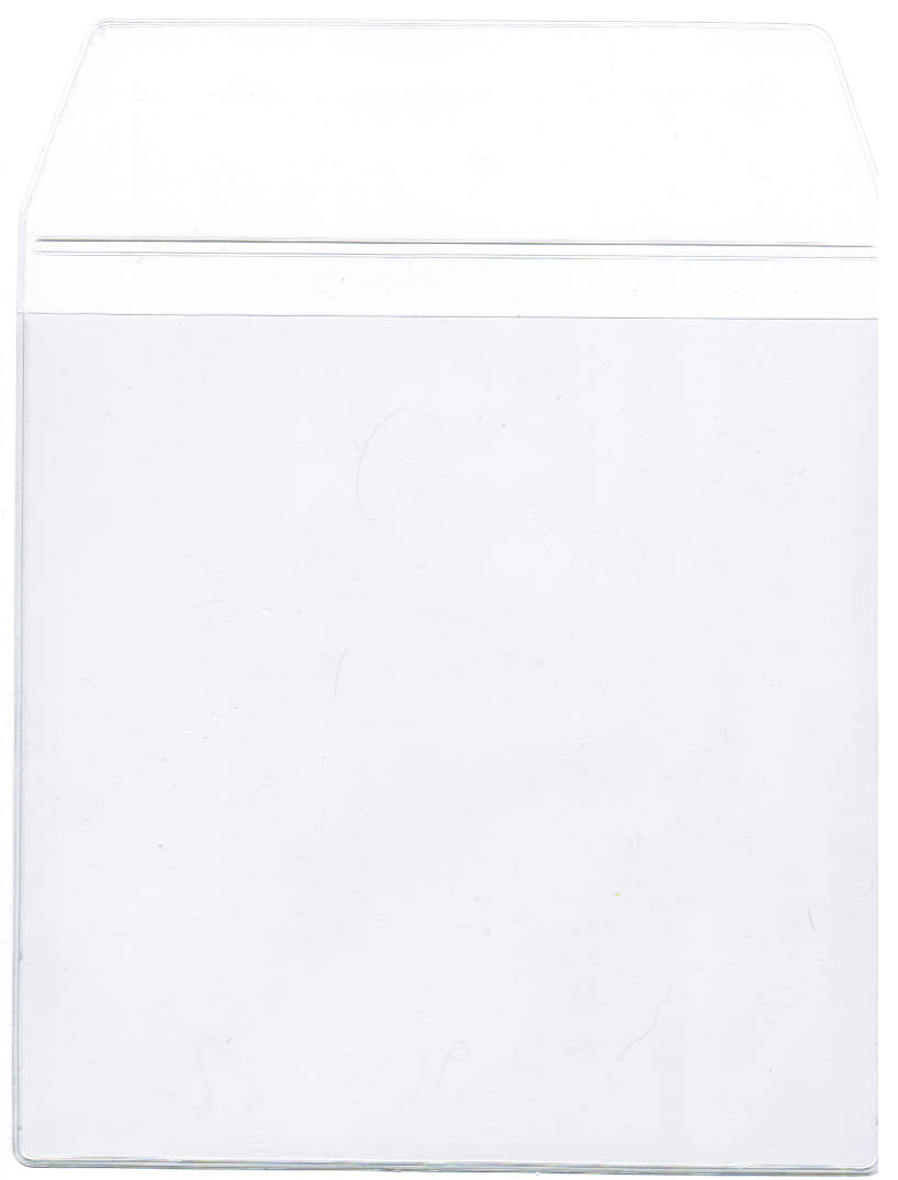 VINYL POUCH WITH FLAP - OPEN ON SHORT SIDE (PORTRAIT) - EXTERNAL DIMENSIONS: 9" x 9.125"