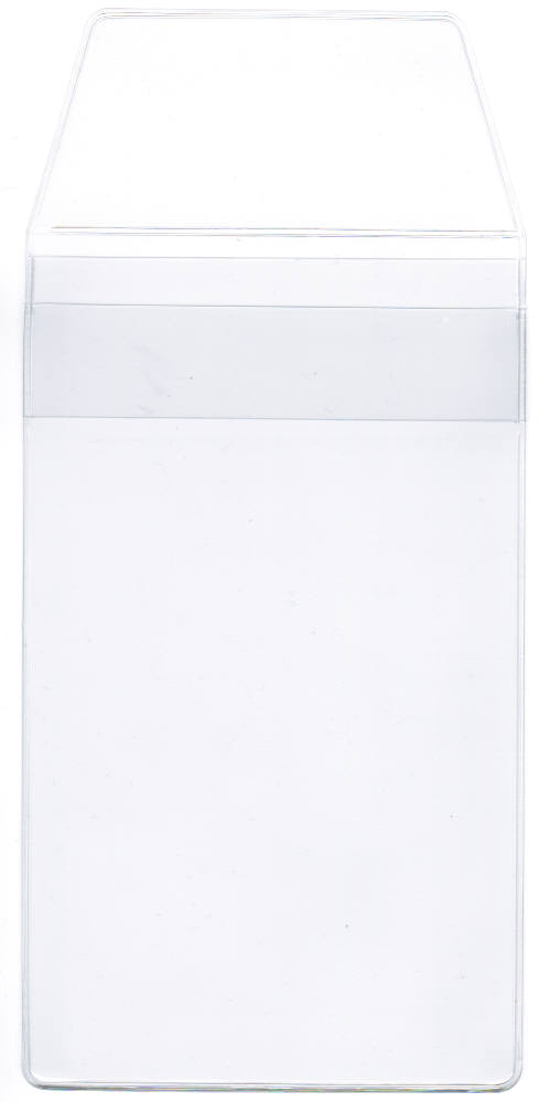 VINYL POUCH WITH FLAP - OPEN ON SHORT SIDE (PORTRAIT) - EXTERNAL DIMENSIONS: 6.4375" x 10.5"