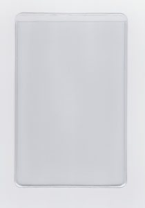 VINYL SLEEVE WITH ADHESIVE BACK - OPEN ON SHORT SIDE (PORTRAIT) - EXTERNAL DIMENSIONS: 6" x 9"