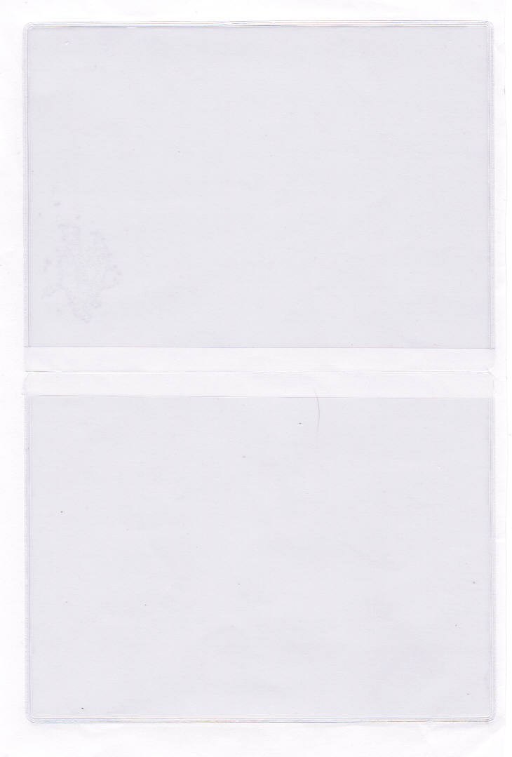 VINYL SLEEVE WITH ADHESIVE BACK - MED DUTY - OPEN ON LONG SIDE (LANDSCAPE) - EXTERNAL DIMENSIONS: 9" x 11.625"
