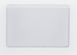 VINYL SLEEVE WITH ADHESIVE BACK - MED DUTY - OPEN ON LONG SIDE (LANDSCAPE) - EXTERNAL DIMENSIONS: 11.375" x 17.375"