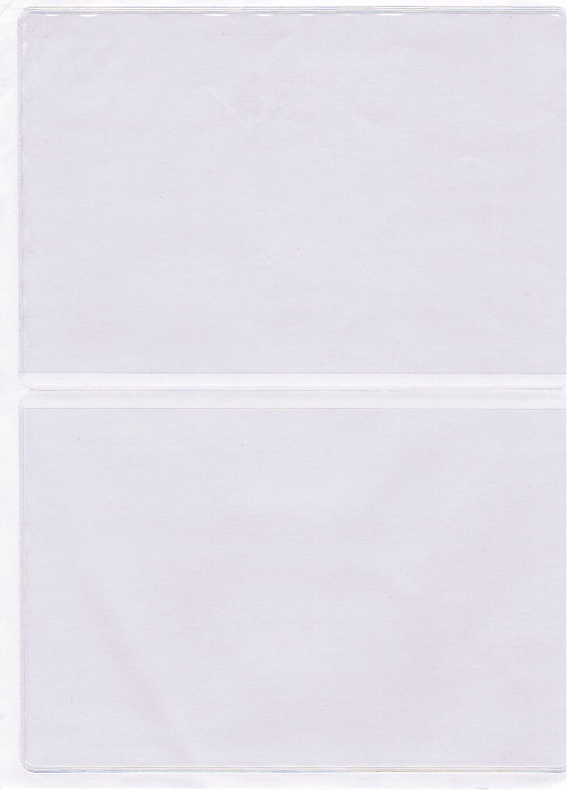 VINYL SLEEVE WITH ADHESIVE BACK - OPEN ON LONG SIDE (LANDSCAPE) WITH 0.25" DROP - EXTERNAL DIMENSIONS 12.1875" x 12.3750"