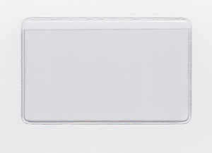 VINYL SLEEVE WITH ADHESIVE BACK - OPEN ON LONG SIDE (LANDSCAPE) - EXTERNAL DIMENSIONS: 6" x 9"