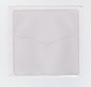 MEDIA HOLDER SLEEVE WITH ADHESIVE BACK - WITH EASY OPEN FLAP - EXTERNAL DIMENSIONS: 5.25" x 5.25"