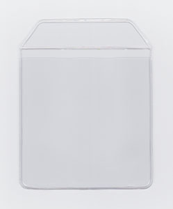MEDIA HOLDER SLEEVE WITH ADHESIVE BACK - WITH EASY OPEN FLAP - EXTERNAL DIMENSIONS: 5.0625" x 5.3125"