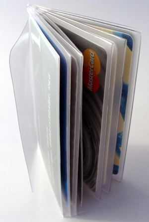 WALLET INSERT - 8 PAGE CREDIT CARD SIZE INSERT- Page Size: 2-5/8 X 3-5/8 - INSERT ON LONG SIDE (SPINE)