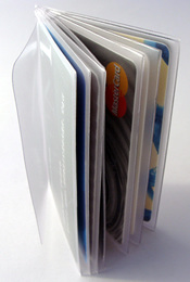 WALLET INSERT - 8 PAGE CREDIT CARD SIZE INSERT- Page Size: 2-5/8 X 3-5/8 - INSERT ON LONG SIDE (SPINE)