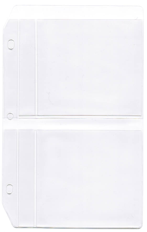 BINDER PAGE - OPEN ON LONG SIDE WITH 0.25" DROP - EXTERNAL DIMENSIONS 6.5000" x 11.2500" - WITH 0.5625" BINDING EDGE - WITH BEADED EDGE AND ROUND CORNERS - WITH 2.000" FLAP AND 1.000" STRAP - HAS DIVIDER SEAL 5.500" FROM TOP ACROSS THE SHORT LENGTH