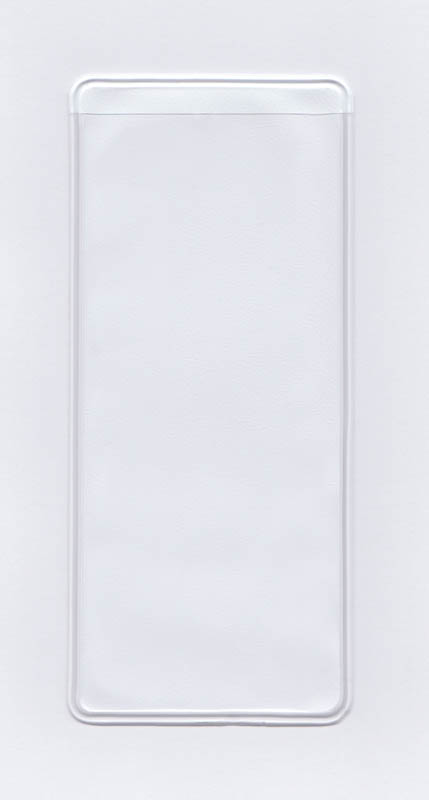 VINYL SLEEVE WITH ADHESIVE BACK - OPEN ON SHORT SIDE (PORTRAIT) - EXTERNAL DIMENSIONS: 2" x 4.5"
