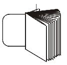 3-1/2 X 5 TOP LOAD PHOTO BOOK 10 PAGE-WITH FANCY EDGES AND SQUARE CORNERS ON OPEN SIDE WITH FLUSH CUT OPENING-WITH 9.5 MATTE TAB